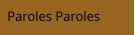 Paroles Paroles